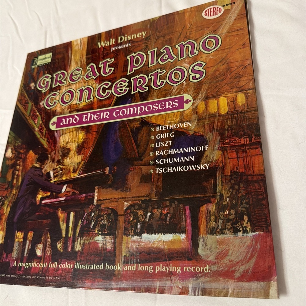 Walt Disney, 1965 Great Piano Concertos And Their Composers LP Record 3933 - Picture 10 of 16